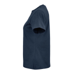 Camiseta de algodón orgánico ring-spun para mujer 165g/m² Copacabana color azul marino tercera vista