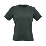Camiseta de algodón orgánico ring-spun para mujer 165g/m² Copacabana color verde oscuro vista frontal