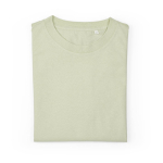 Camiseta de algodón orgánico ring-spun para mujer 165g/m² Copacabana color verde pastel segunda vista frontal