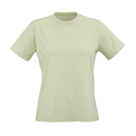 Camiseta de algodón orgánico ring-spun para mujer 165g/m² Copacabana color verde pastel vista frontal