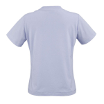Camiseta de algodón orgánico ring-spun para mujer 165g/m² Copacabana color azul pastel vista trasera