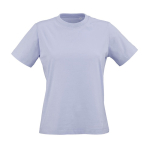 Camiseta de algodón orgánico ring-spun para mujer 165g/m² Copacabana color azul pastel vista frontal