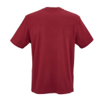 Camiseta de algodón orgánico unisex de punto acanalado 180g/m² Maya color burdeos vista trasera