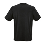 Camiseta de algodón orgánico unisex de punto acanalado 180g/m² Maya color negro vista trasera