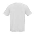 Camiseta de algodón orgánico unisex de punto acanalado 180g/m² Maya color blanco vista trasera