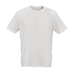 Camiseta de algodón orgánico unisex de punto acanalado 180g/m² Maya color blanco vista frontal