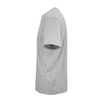 Camiseta de algodón orgánico unisex de punto acanalado 180g/m² Maya color gris jaspeado tercera vista
