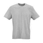 Camiseta de algodón orgánico unisex de punto acanalado 180g/m² Maya color gris jaspeado vista frontal