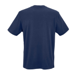 Camiseta de algodón orgánico unisex de punto acanalado 180g/m² Maya color azul marino vista trasera