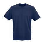 Camiseta de algodón orgánico unisex de punto acanalado 180g/m² Maya color azul marino vista frontal