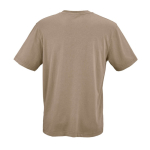 Camiseta de algodón orgánico unisex de punto acanalado 180g/m² Maya color marrón claro vista trasera