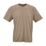 Camiseta de algodón orgánico unisex de punto acanalado 180g/m² Maya color marrón claro vista frontal