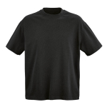 Camiseta de algodón orgánico unisex con corte oversize 240g/m² Paloma color negro vista frontal