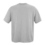 Camiseta de algodón orgánico unisex con corte oversize 240g/m² Paloma color gris jaspeado vista trasera