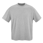 Camiseta de algodón orgánico unisex con corte oversize 240g/m² Paloma color gris jaspeado vista frontal