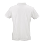 Polo de algodón orgánico unisex de manga corta 160g/m² Ipanema color blanco vista trasera