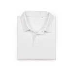 Polo de algodón orgánico unisex de manga corta 160g/m² Ipanema color blanco segunda vista frontal