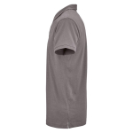 Polo de algodón orgánico unisex de manga corta 160g/m² Ipanema color gris tercera vista