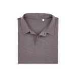 Polo de algodón orgánico unisex de manga corta 160g/m² Ipanema color gris segunda vista frontal