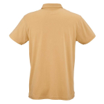 Polo de algodón orgánico unisex de manga corta 160g/m² Ipanema color amarillo vista trasera