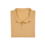 Polo de algodón orgánico unisex de manga corta 160g/m² Ipanema color amarillo segunda vista frontal