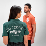Polo de algodón orgánico unisex de manga corta 160g/m² Ipanema color naranja segunda vista de ambiente