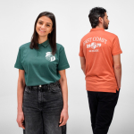 Polo de algodón orgánico unisex de manga corta 160g/m² Ipanema color naranja vista de ambiente