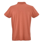 Polo de algodón orgánico unisex de manga corta 160g/m² Ipanema color naranja vista trasera