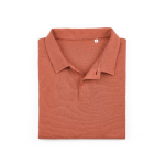 Polo de algodón orgánico unisex de manga corta 160g/m² Ipanema color naranja segunda vista frontal