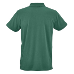 Polo de algodón orgánico unisex de manga corta 160g/m² Ipanema color verde oscuro vista trasera