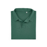 Polo de algodón orgánico unisex de manga corta 160g/m² Ipanema color verde oscuro segunda vista frontal