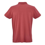 Polo de algodón orgánico unisex de manga corta 160g/m² Ipanema color naranja oscuro vista trasera