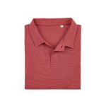 Polo de algodón orgánico unisex de manga corta 160g/m² Ipanema color naranja oscuro segunda vista frontal