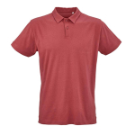Polo de algodón orgánico unisex de manga corta 160g/m² Ipanema color naranja oscuro vista frontal