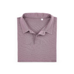 Polo de algodón orgánico unisex de manga corta 160g/m² Ipanema color lila segunda vista frontal