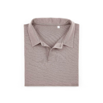 Polo de algodón orgánico unisex de manga corta 160g/m² Ipanema color gris topo segunda vista frontal