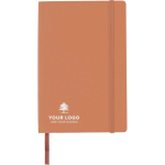 Libreta de PU reciclado con cierre elástico A5 y hojas a rayas séptima vista