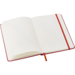 Libreta de PU reciclado con cierre elástico A5 y hojas en blanco tercera vista