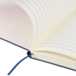 Libreta de PU reciclado con tapa dura y pana A5 con hojas a rayas octava vista