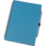 Libreta de paja de trigo y plástico con bolígrafo A5 hojas a rayas segunda vista