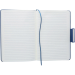 Set de libreta de piel sintética A5 con bolígrafo y hojas a rayas sexta vista