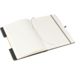 Libreta de RPET y bambú con soporte para móvil A5 hojas a rayas cuarta vista