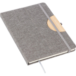 Libreta de RPET y bambú con soporte para móvil A5 hojas a rayas octava vista