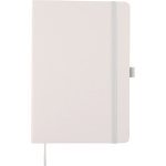 Cuaderno de tapa de cartón reciclado A5 con hojas a rayas color caqui segunda vista