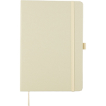 Cuaderno de tapa de cartón reciclado A5 con hojas a rayas color verde claro segunda vista