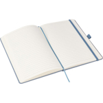 Cuaderno de tapa de cartón reciclado A5 con hojas a rayas cuarta vista