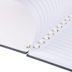 Libreta de plástico reciclado con cierre elástico A5 y hojas a rayas décima vista