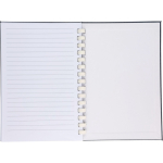 Libreta de plástico reciclado con cierre elástico A5 y hojas a rayas tercera vista