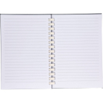 Libreta de plástico reciclado con cierre elástico A5 y hojas a rayas cuarta vista