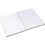 Libreta de plástico reciclado con cierre elástico A5 y hojas a rayas sexta vista